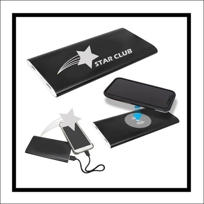 8000MAH Power Bank & Wireless Charger w/USB Power Cord