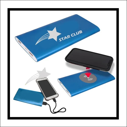 8000MAH Power Bank & Wireless Charger w/USB Power Cord